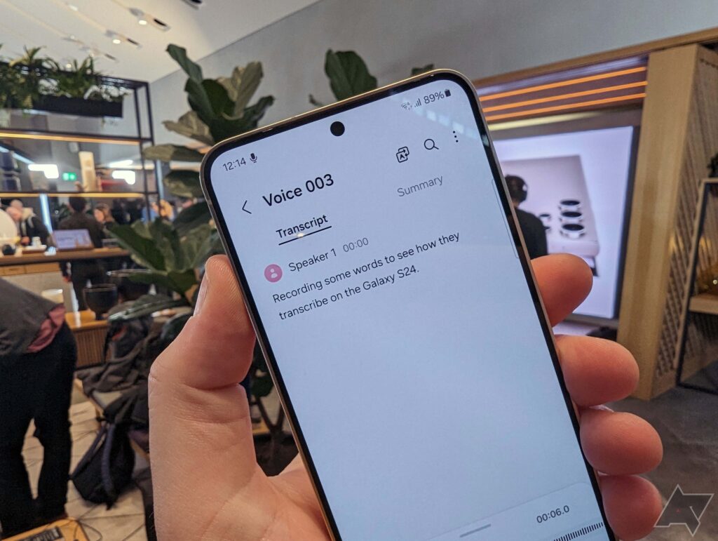 The Galaxy S24’s voice recorder beats the Pixel 8 in one crucial way