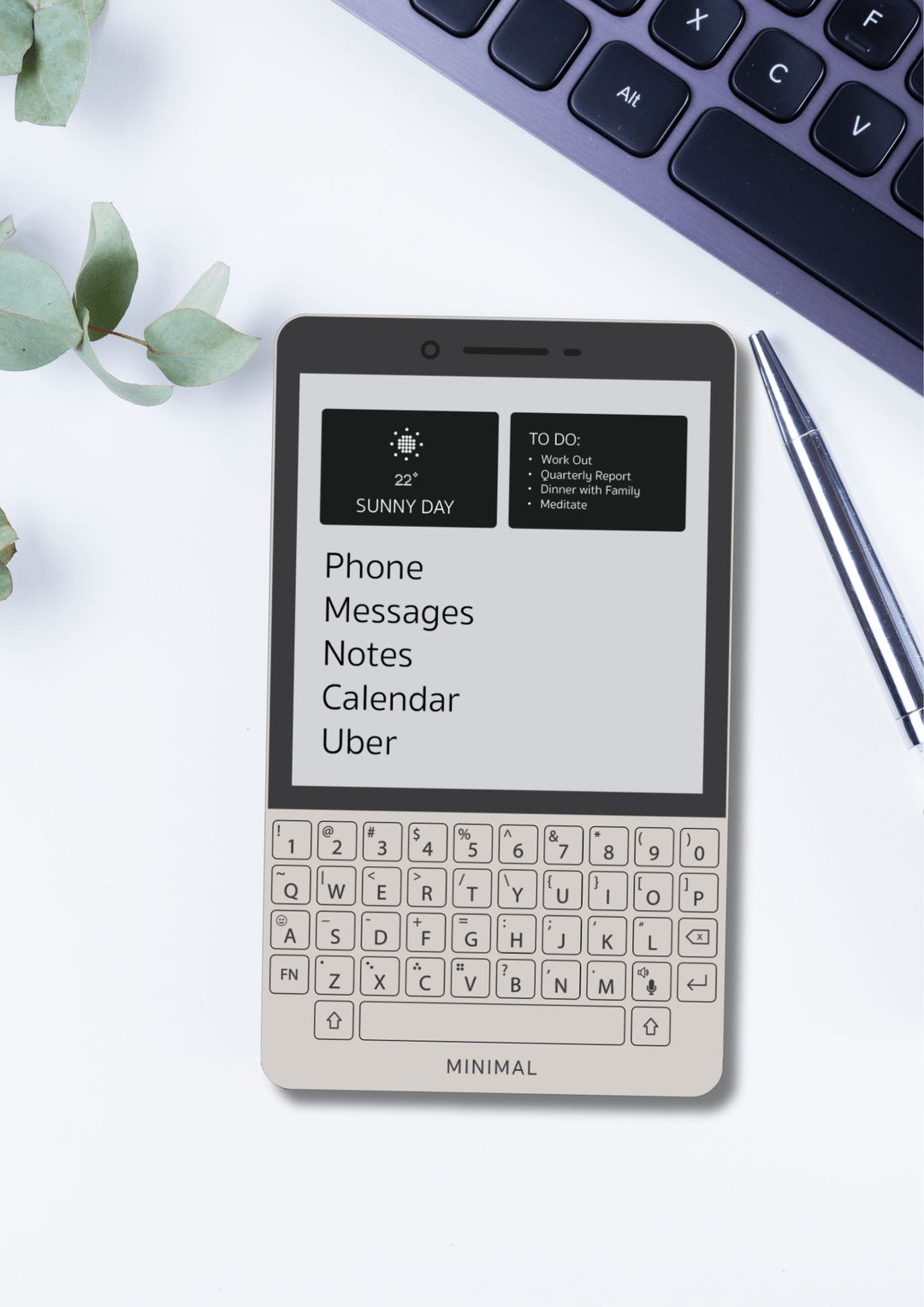 This weird, E Ink-powered keyboard phone looks amazing and is almost certainly vaporware