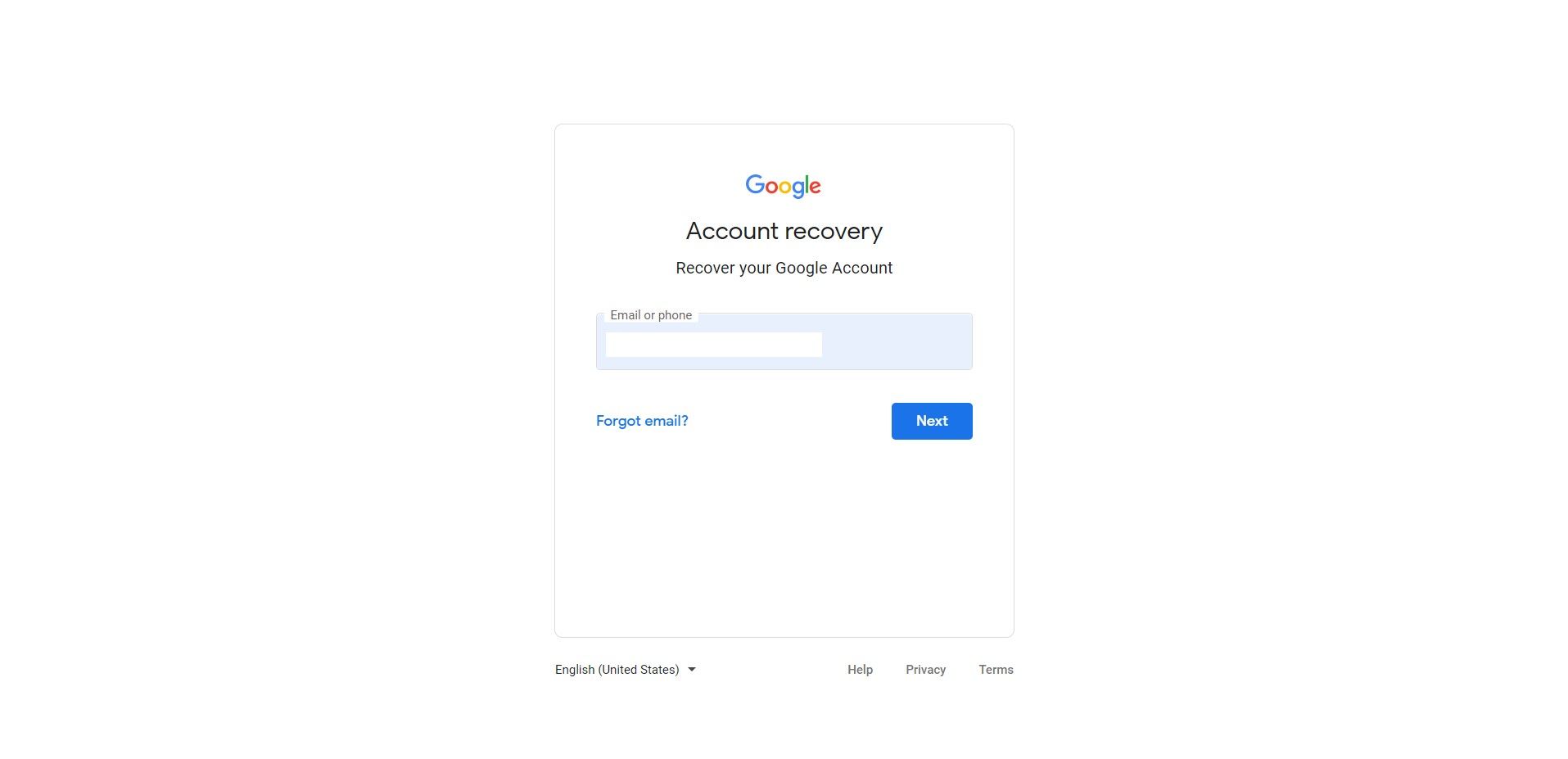 How to recover your Google account