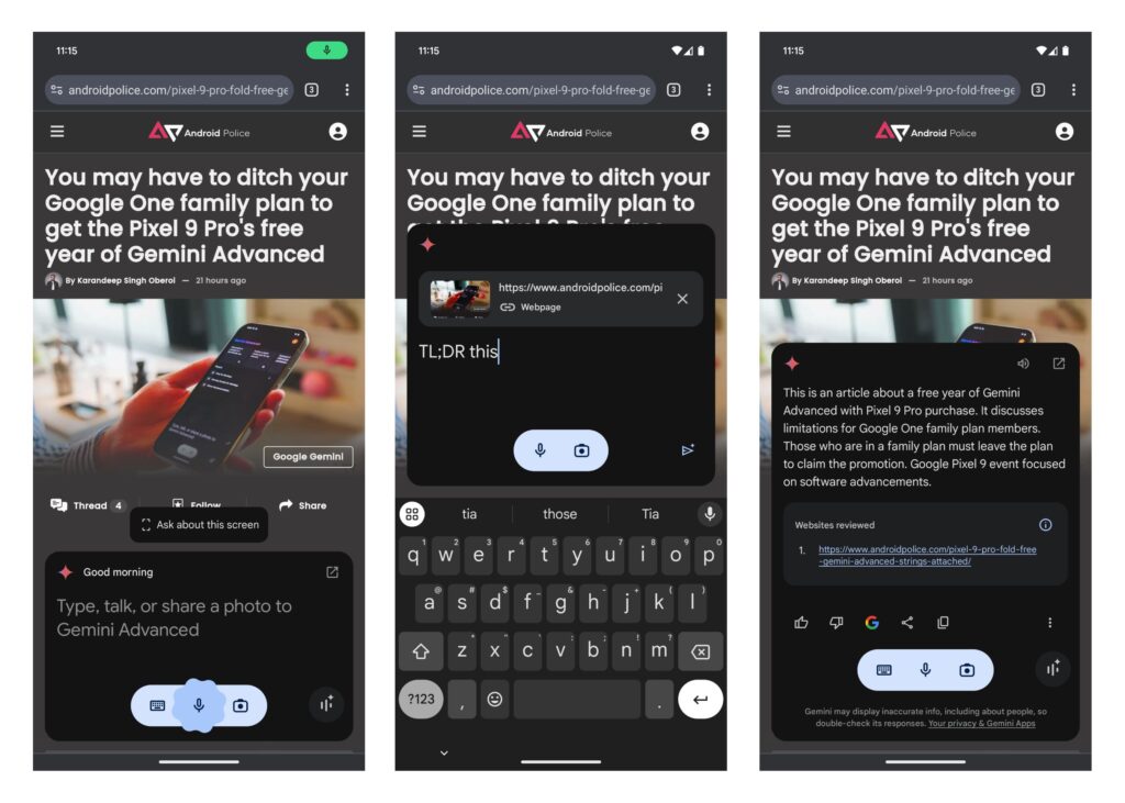 Google Gemini’s ‘Ask about this screen’ is rolling out with YouTube summaries in tow