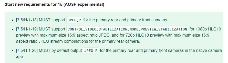 Google makes Ultra HDR support mandatory for phones in Android 15’s performance class