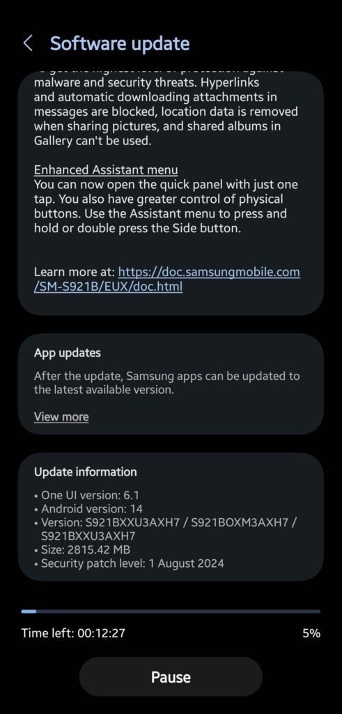 Samsung’s One UI 6.1.1 update is touching down in the US and Europe